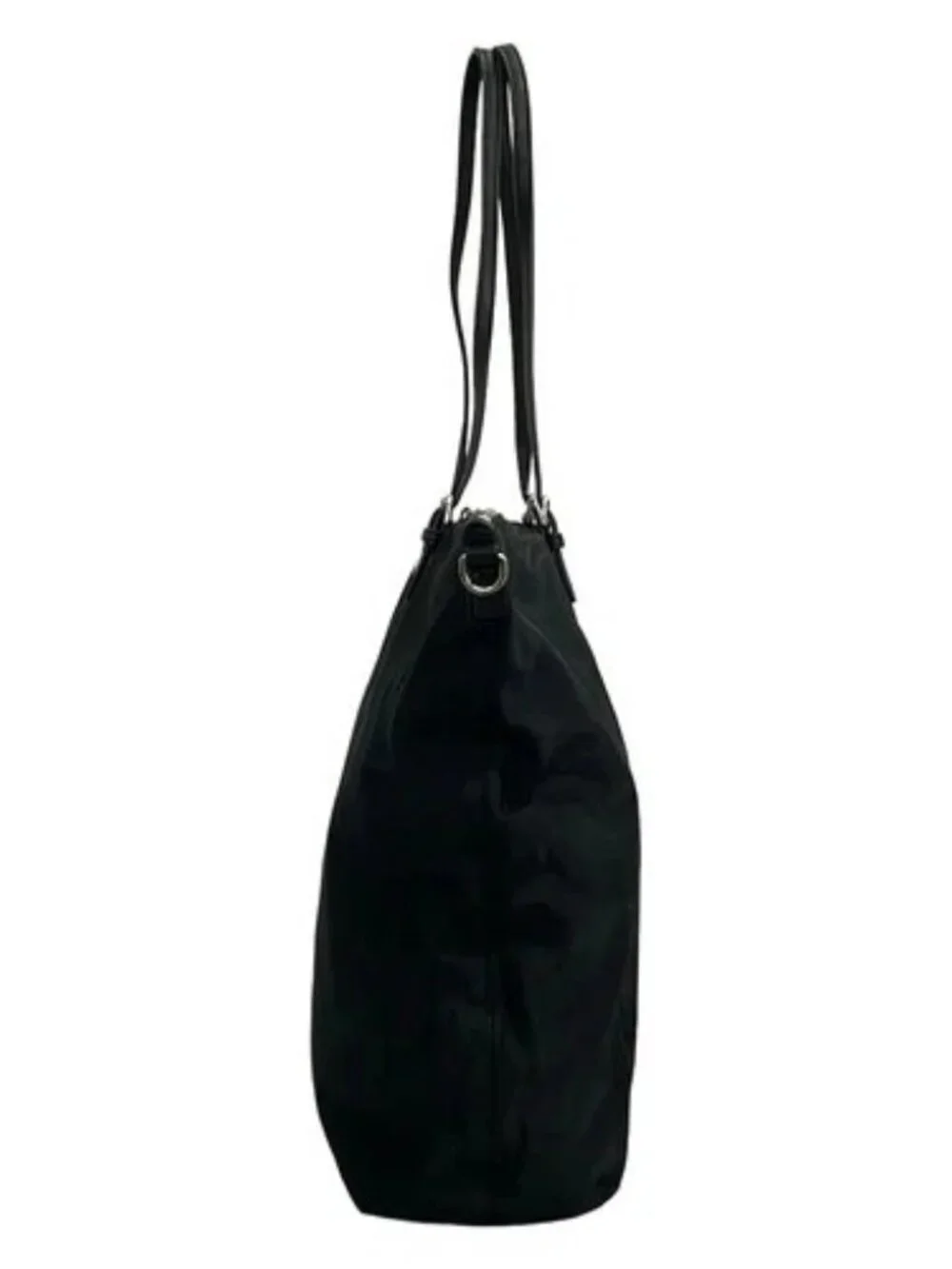 TORY BURCH Black Nylon Leather Shoulder Bag